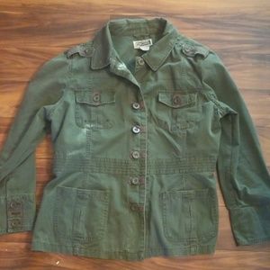 Womens XL army green utility coat